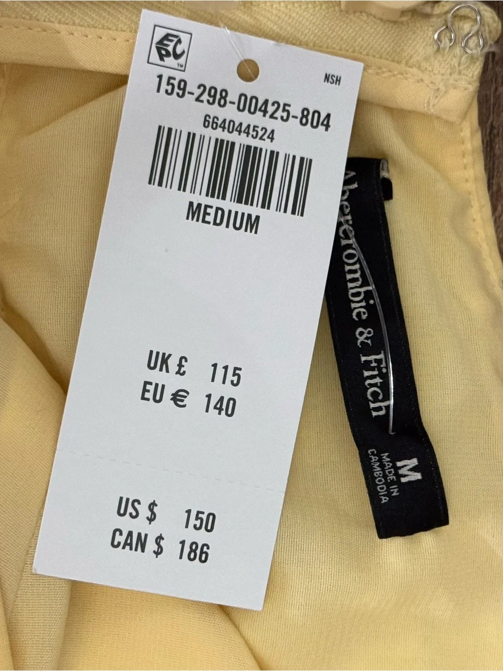 Abercrombie & Fitch Yellow Floral Giselle Plunge Halter Maxi Dress NWT